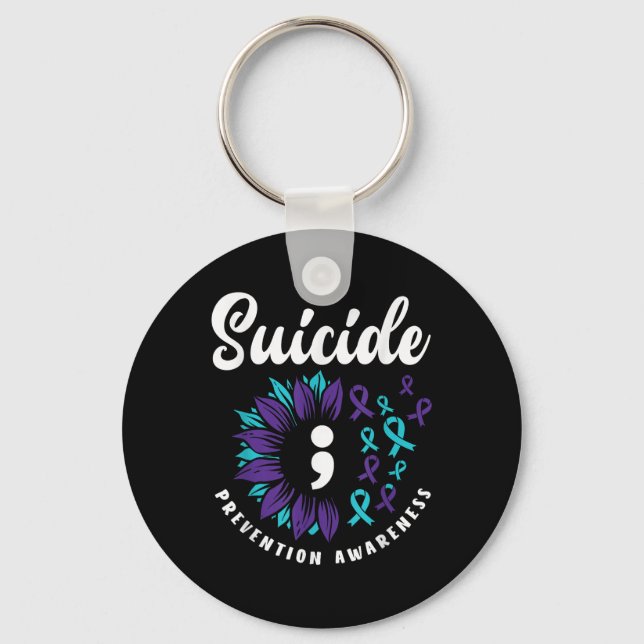 Suicide Awareness Support Suicide Prevention Key Ring (Front)