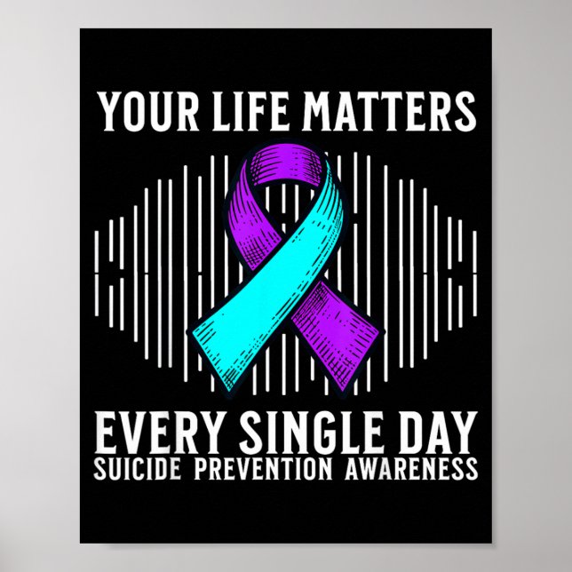 Suicide Awareness Support Suicide Prevention Poster (Front)