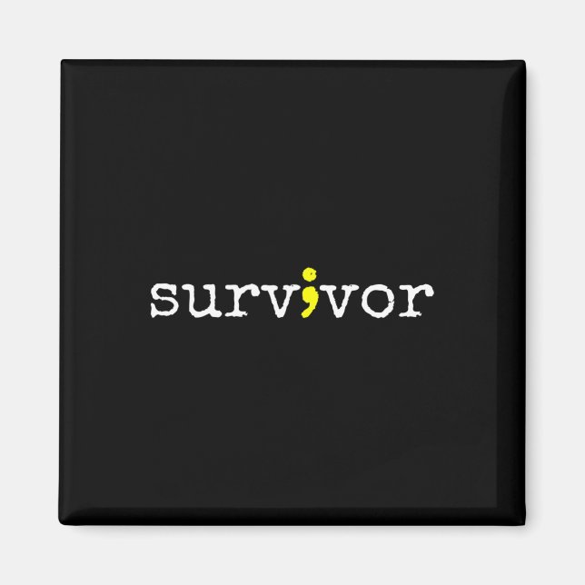 Suicide Awareness Support Symbol Recovery Survivor Magnet (Front)