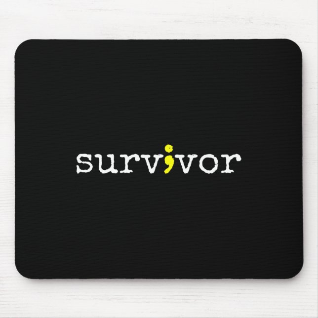 Suicide Awareness Support Symbol Recovery Survivor Mouse Pad (Front)