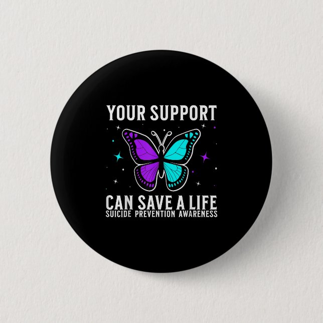 Suicide Awareness Suprt Suicide Prevention Awarene 6 Cm Round Badge (Front)
