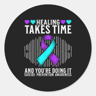 Suicide Awareness Suprt Suicide Prevention Awarene Classic Round Sticker