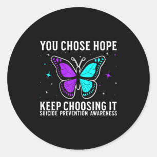 Suicide Awareness Suprt Suicide Prevention Awarene Classic Round Sticker