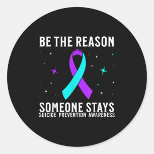 Suicide Awareness Suprt Suicide Prevention Awarene Classic Round Sticker