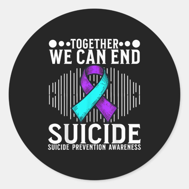 Suicide Awareness Suprt Suicide Prevention Awarene Classic Round Sticker (Front)