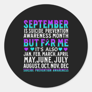 Suicide Awareness Suprt Suicide Prevention Awarene Classic Round Sticker