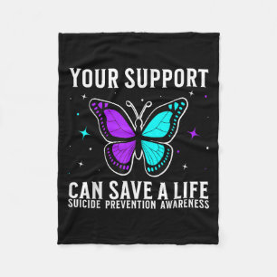Suicide Awareness Suprt Suicide Prevention Awarene Fleece Blanket