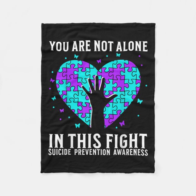 Suicide Awareness Suprt Suicide Prevention Awarene Fleece Blanket (Front)