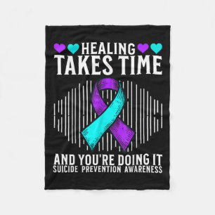 Suicide Awareness Suprt Suicide Prevention Awarene Fleece Blanket