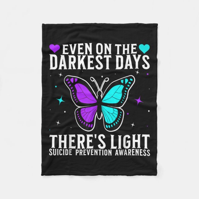 Suicide Awareness Suprt Suicide Prevention Awarene Fleece Blanket (Front)