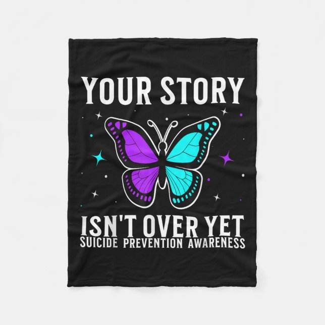 Suicide Awareness Suprt Suicide Prevention Awarene Fleece Blanket (Front)