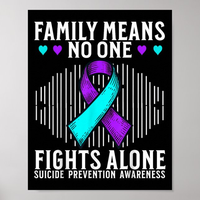 Suicide Awareness Suprt Suicide Prevention Awarene Poster (Front)