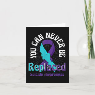 Suicide Awareness Teal Purple Ribbon Suicide Preve Card