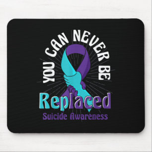 Suicide Awareness Teal Purple Ribbon Suicide Preve Mouse Pad