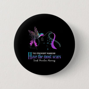 Suicide Awareness The Strongest Warriors Have The  6 Cm Round Badge