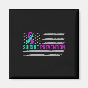 Suicide Awareness Usa American Flag Mental Health Magnet