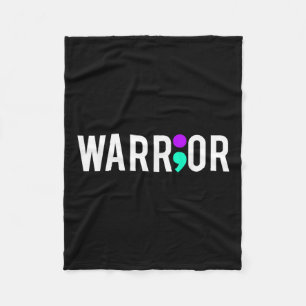 Suicide Awareness Warrior Design Gift For Mental Fleece Blanket