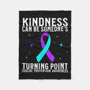 Suicide Awareness Warrior Suicide Prevention Aware Fleece Blanket