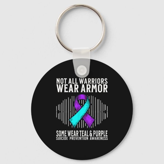 Suicide Awareness Warrior Suicide Prevention Aware Key Ring (Front)