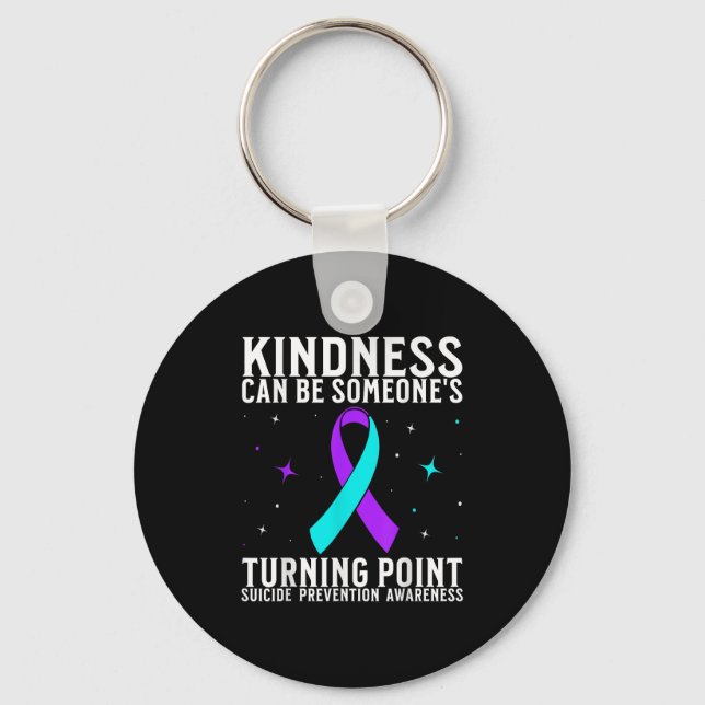 Suicide Awareness Warrior Suicide Prevention Aware Key Ring (Front)