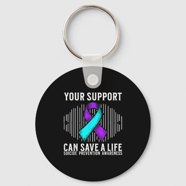 Suicide Awareness Warrior Suicide Prevention Aware Key Ring (Front)