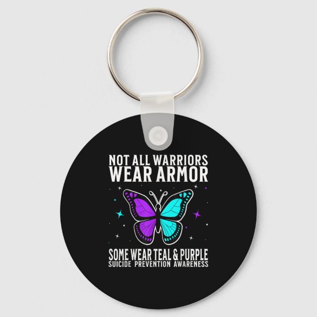 Suicide Awareness Warrior Suicide Prevention Aware Key Ring (Front)