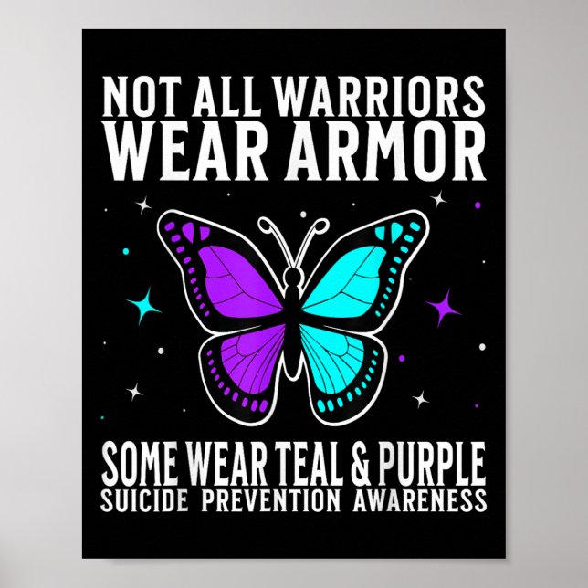 Suicide Awareness Warrior Suicide Prevention Aware Poster (Front)