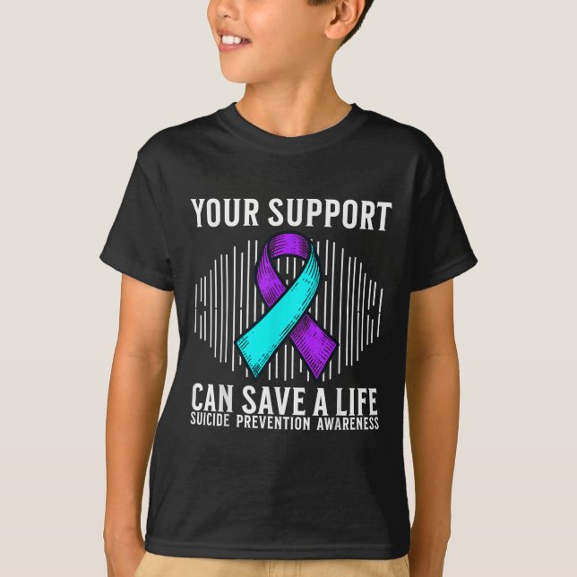 Suicide Awareness Warrior Suicide Prevention Aware T-Shirt (Front)
