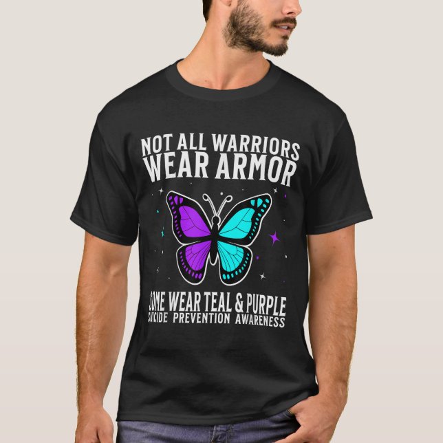 Suicide Awareness Warrior Suicide Prevention Aware T-Shirt (Front)