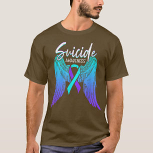 Suicide Awareness Wings Prevention Ribbon 6413 T-Shirt