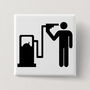 Suicide by petrol 15 cm square badge