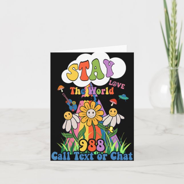 Suicide Crisis Lifeline 988 Stay The World Need Yo Card (Front)