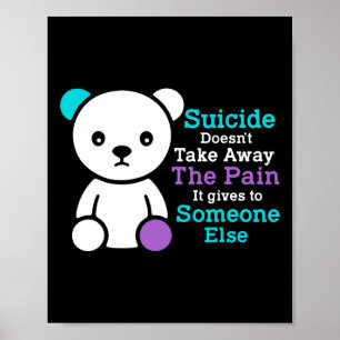Suicide Doesn't Take Away The Pain It Gives It To  Poster