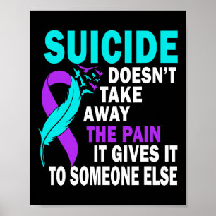 Suicide Doesn't Take Away The Pain It Gives It To  Poster