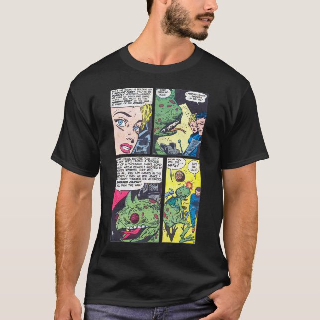 Suicide Fleet Piloted By Fearless Robots Comics T-Shirt (Front)