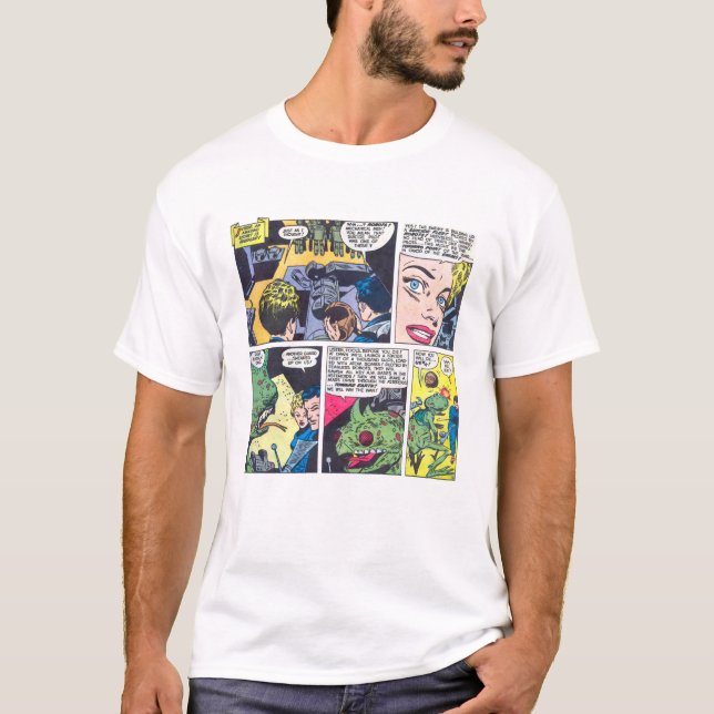 Suicide Fleet Piloted By Fearless Robots Comics T-Shirt (Front)