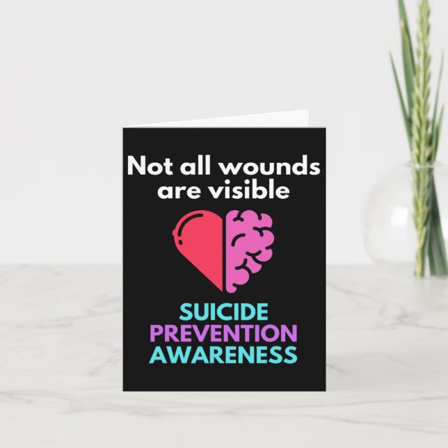 Suicide Gives The Pain To Someone Else. Suicide Aw Card (Front)