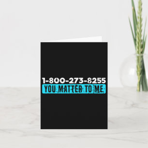 Suicide Hotline Number Prevention Awareness  Card