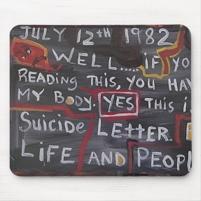 SUICIDE LETTER MOUSE PAD (Front)