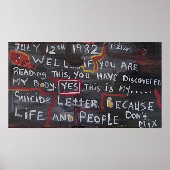 SUICIDE LETTER POSTER (Front)