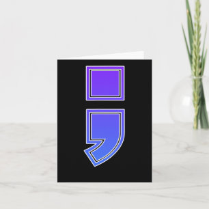 ; Suicide Pain Semicolon Suicide Prevention Awaren Card