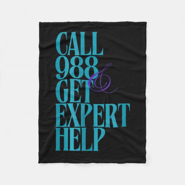 Suicide Prevention 988  Fleece Blanket (Front)