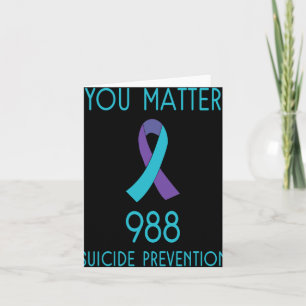Suicide Prevention 988 Hotline  Card