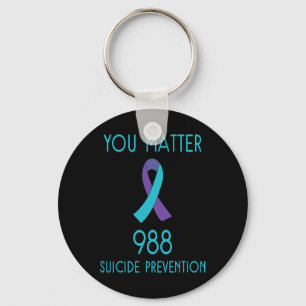 Suicide Prevention 988 Hotline  Key Ring