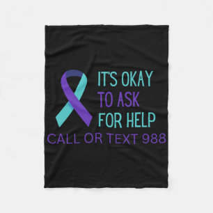 Suicide Prevention 988 Hotline Shirt 988 Suicide C Fleece Blanket