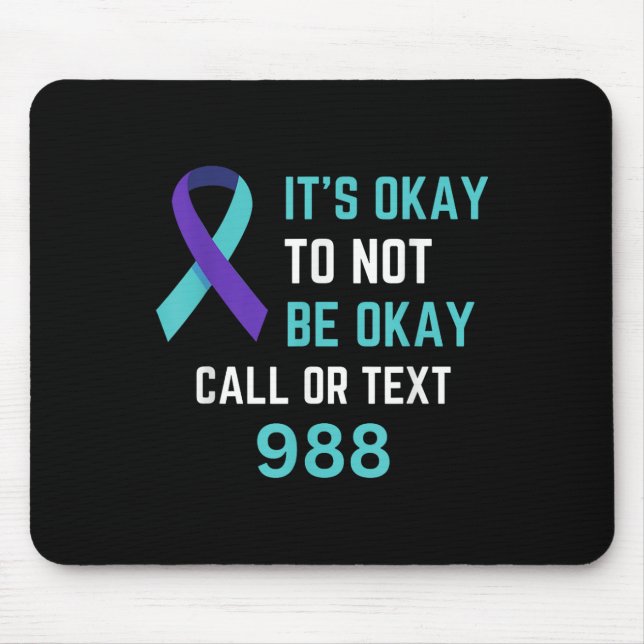 Suicide Prevention 988 Hotline Shirt 988 Suicide C Mouse Pad (Front)