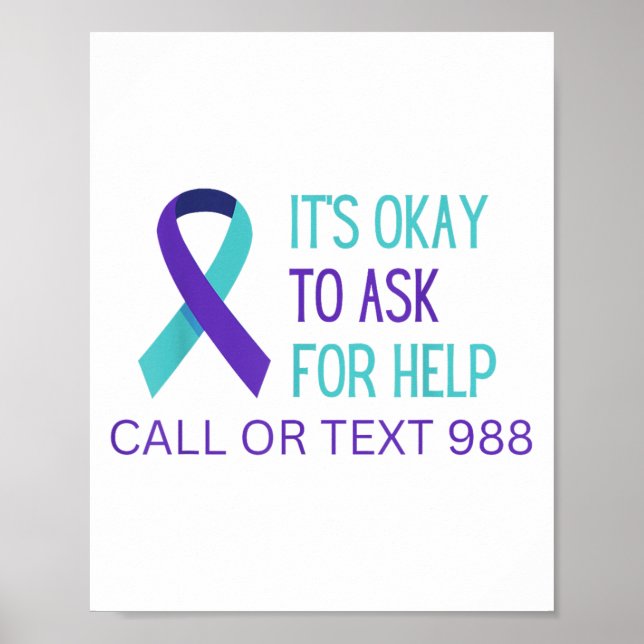 Suicide Prevention 988 Hotline Shirt 988 Suicide C Poster (Front)