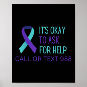 Suicide Prevention 988 Hotline Shirt 988 Suicide C Poster