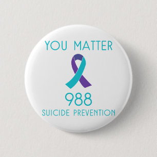 Suicide Prevention 988 Hotline Shirt Premium  6 Cm Round Badge