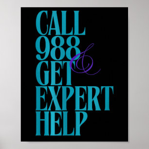 Suicide Prevention 988  Poster